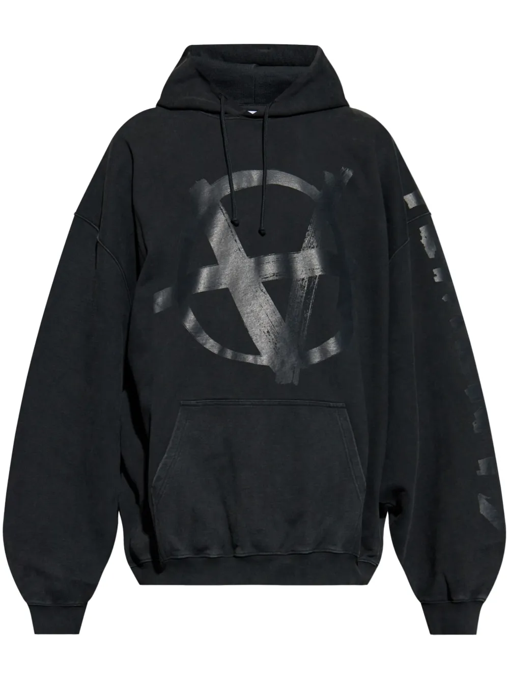 VETEMENTS Reverse Anarchy hoodie Zwart