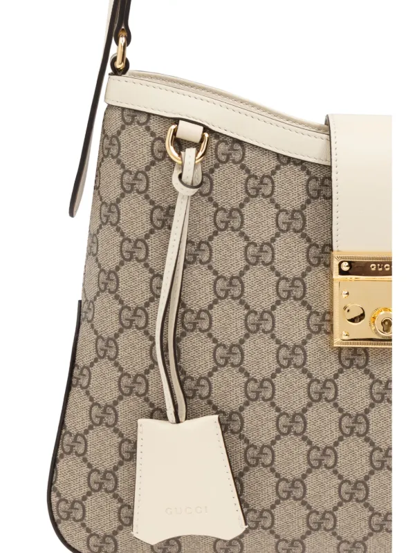 Gucci Medium Padlock GG Shoulder Bag | Neutrals | FARFETCH