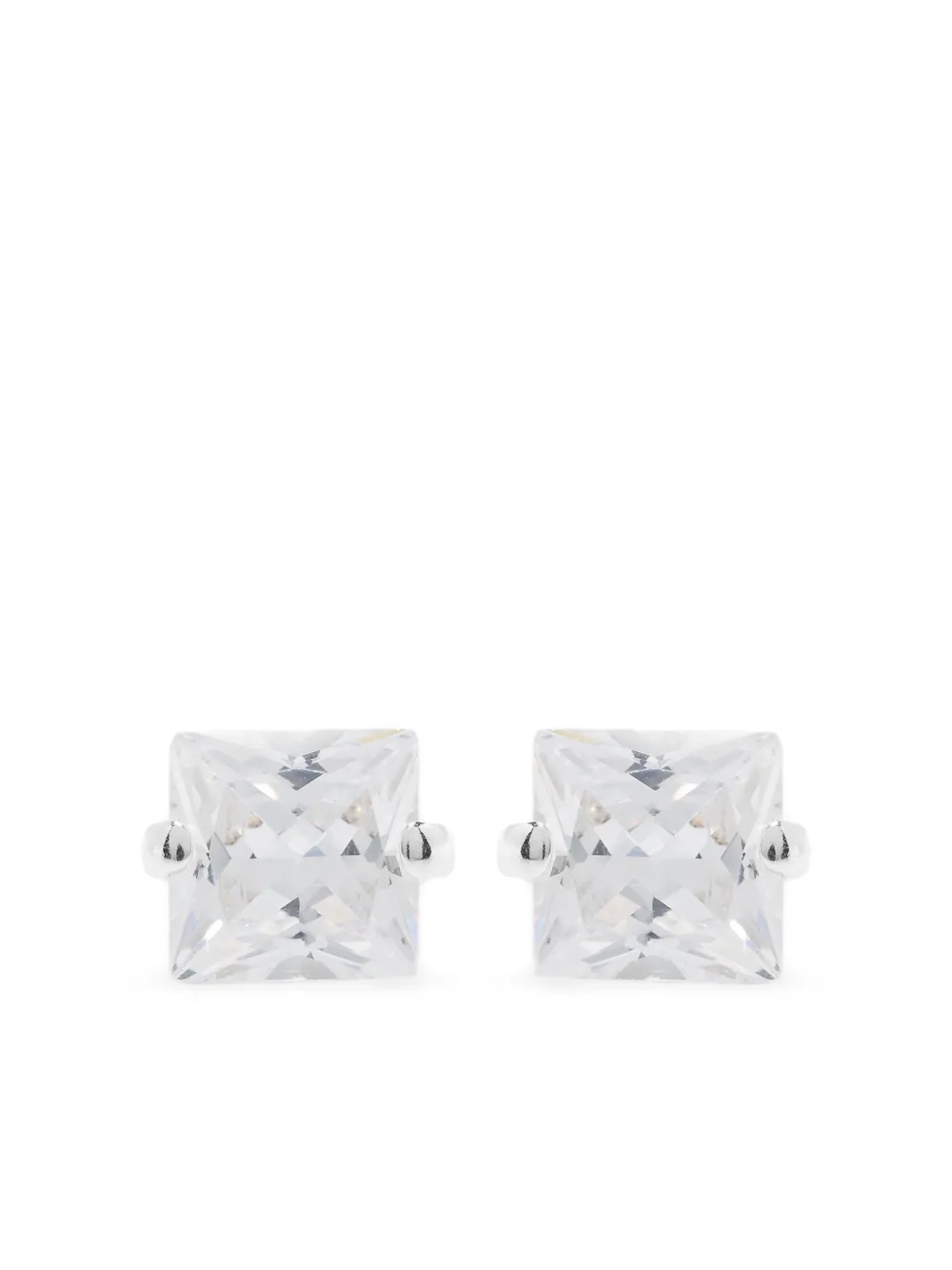 Hatton Labs Cubic Zirconia-embellished Stud Earrings In Silver