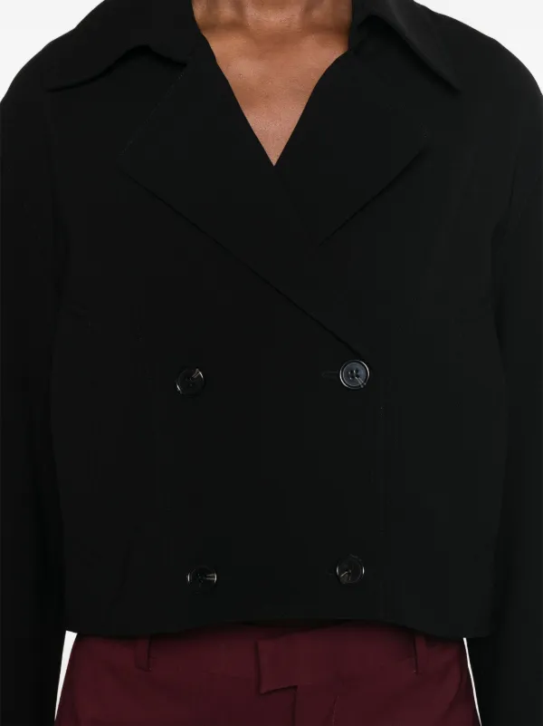 Theory Crepe Cropped Jacket | Black | FARFETCH