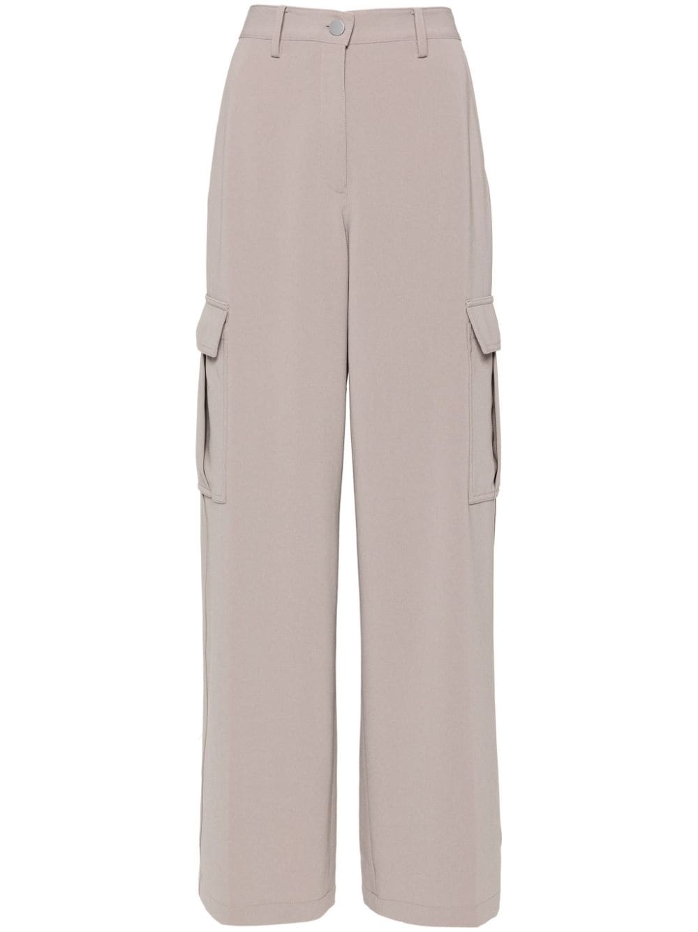 Shop Theory Wide-leg Cargo Pants In Grey