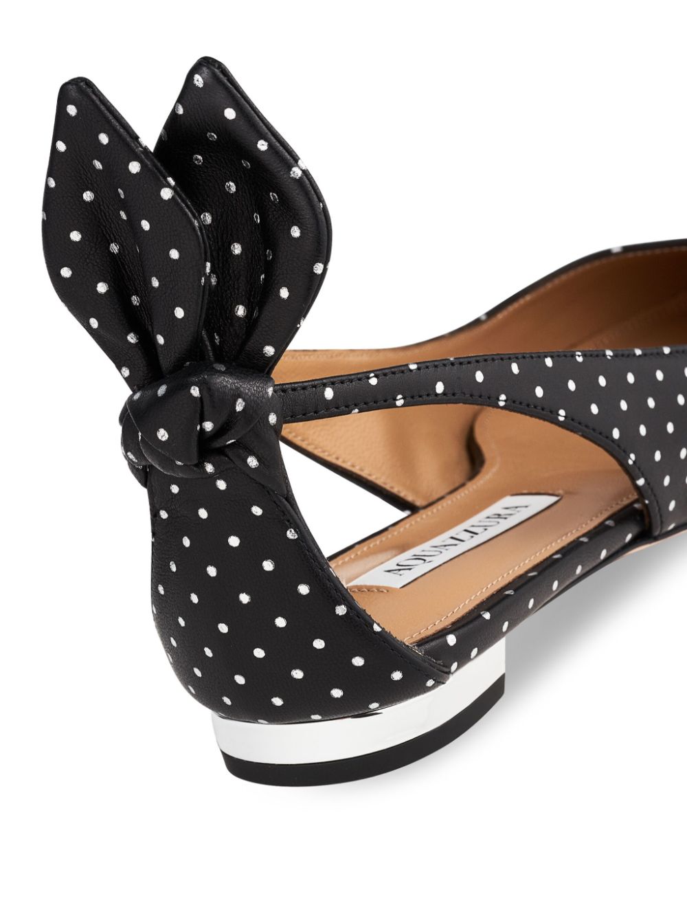 Aquazzura Bow Tie ballerina's Zwart