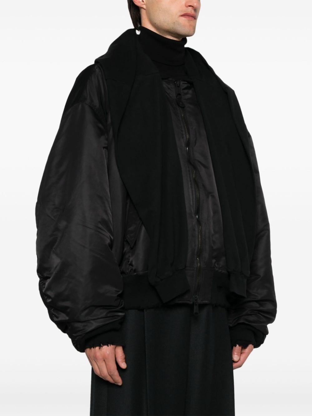 Shop Balenciaga Logo-tag Bomber Jacket In Black