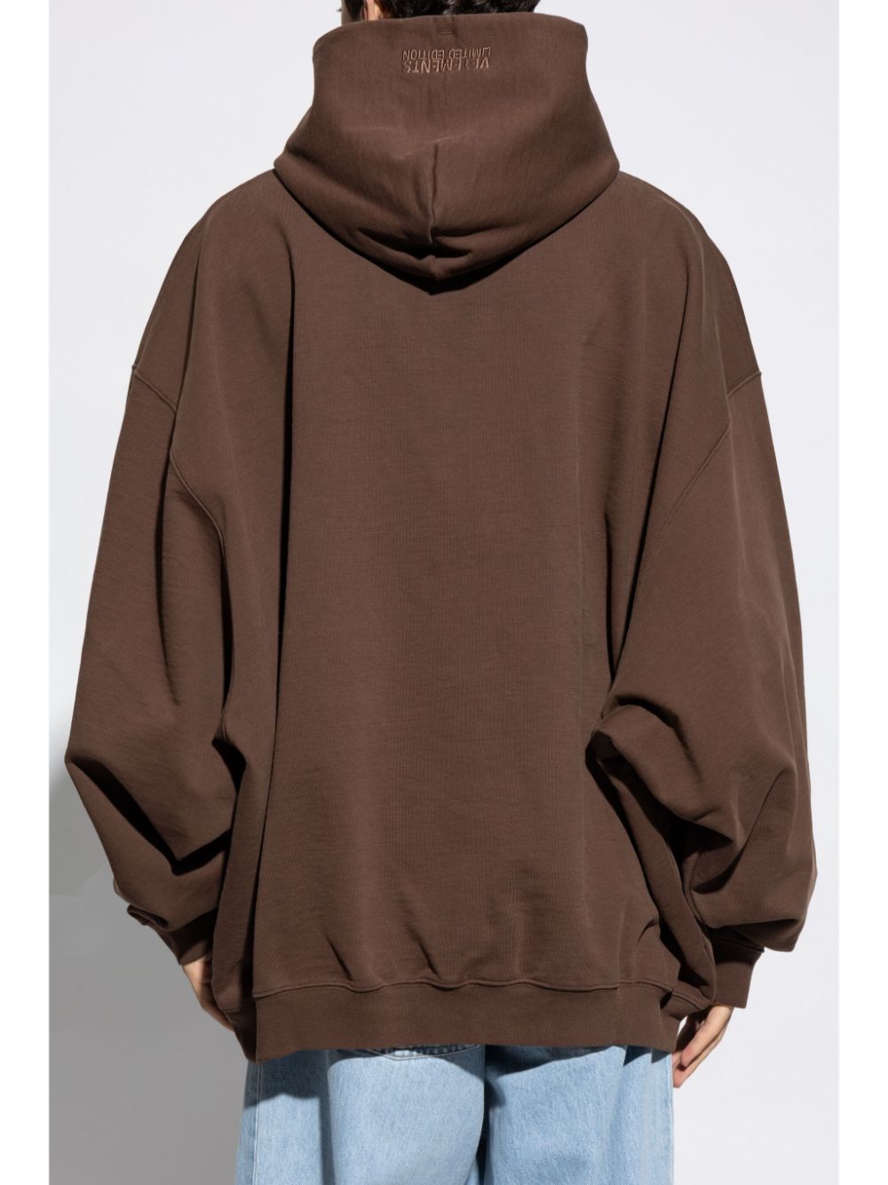 Shop Vetements Logo-print Hoodie In Brown