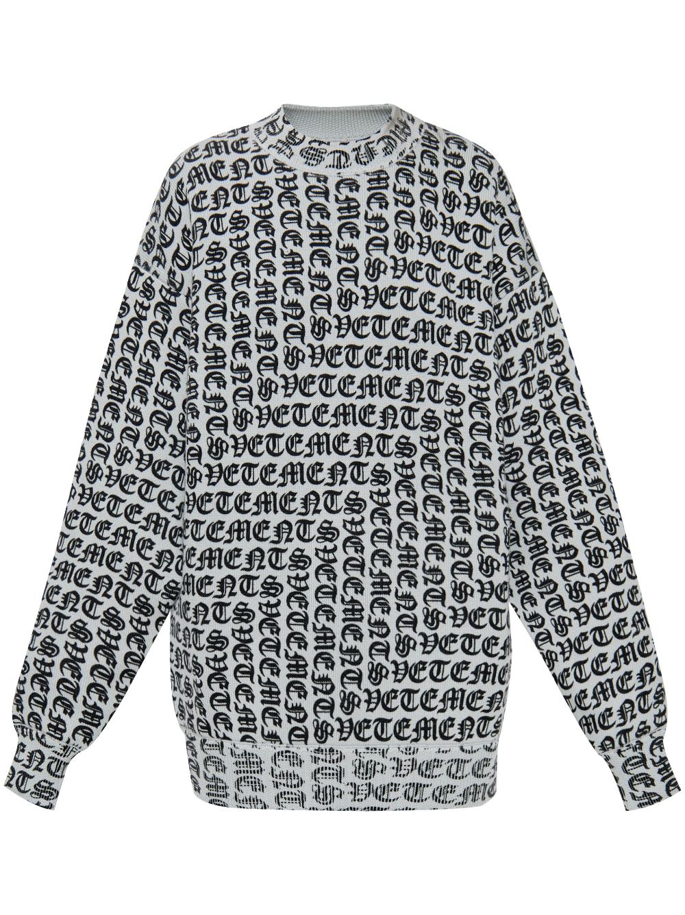 VETEMENTS logo-intarsia sweater - Grey