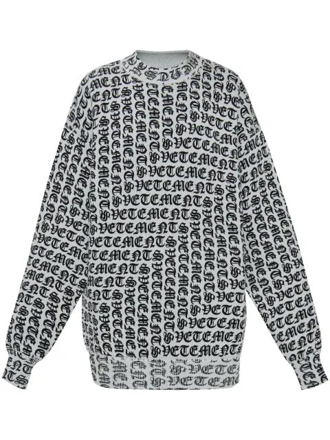 VETEMENTS logo-intarsia sweater