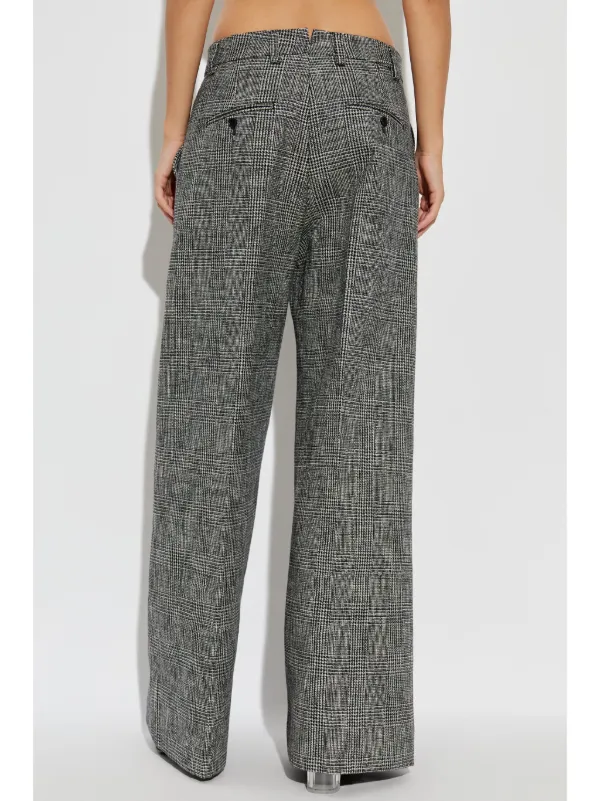 VETEMENTS Checked wide-leg Trousers | Black | FARFETCH 
