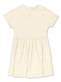 Burberry Kids logo-appliqué cotton dress - Neutrals