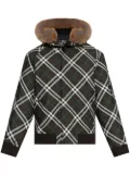Burberry checked padded jacket - Brown