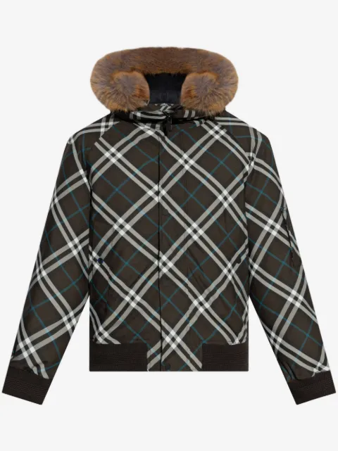 Burberry checked padded jacket 