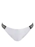 Moschino logo-tape bikini bottoms - Silver