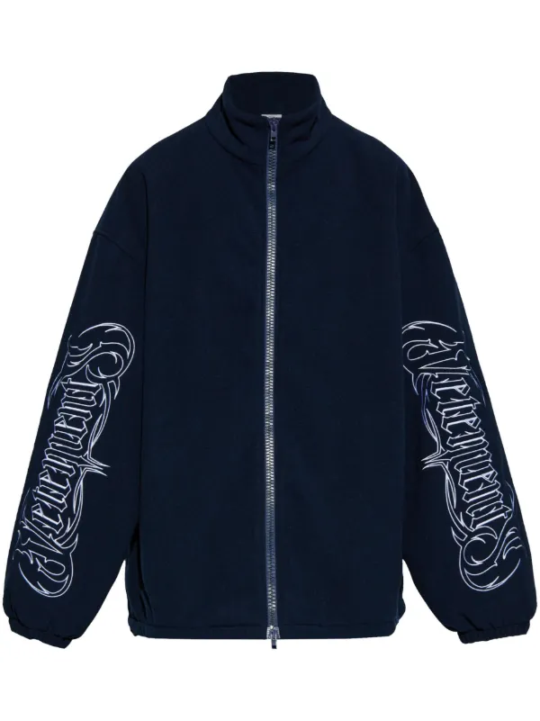 VETEMENTS logo-print Sport Jacket | Blue | FARFETCH JO