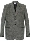 VETEMENTS checkered cotton blazer - Black