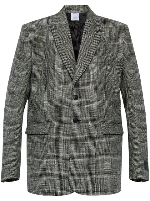 VETEMENTS checkered cotton blazer 