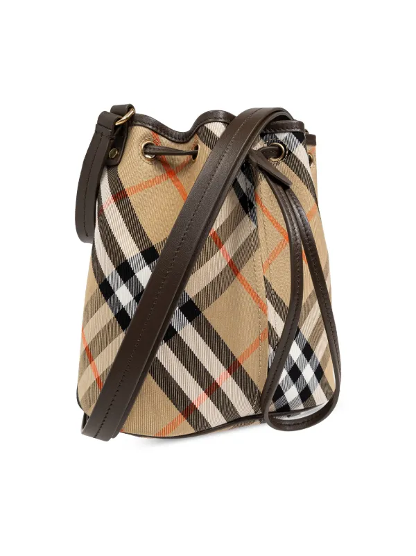 Burberry check bucket bag best sale