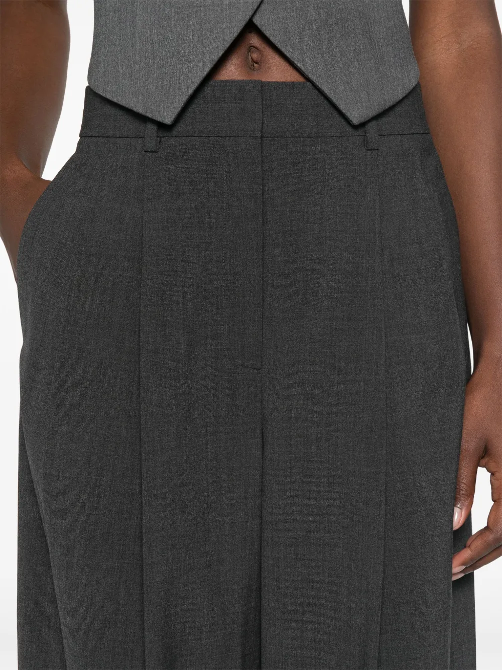 Theory Geplooide broek Grijs