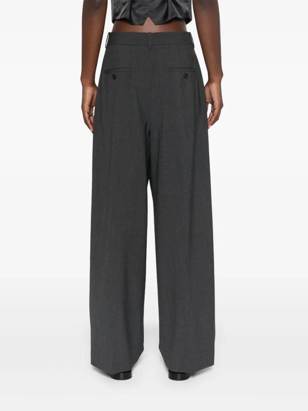 Theory Geplooide broek Grijs