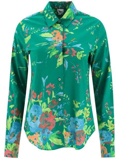 ASPESI floral-print cotton shirt