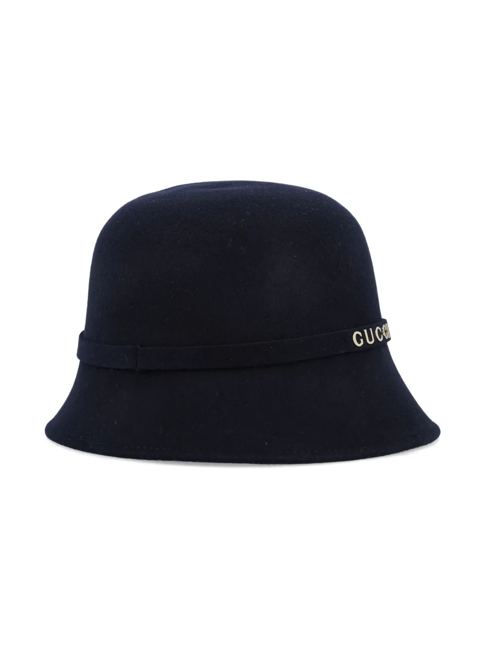 Gucci Kids Fedora hoed met logo-applicatie Blauw