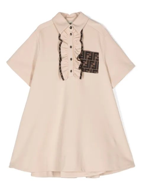 Fendi Kids vestido con costuras Milano