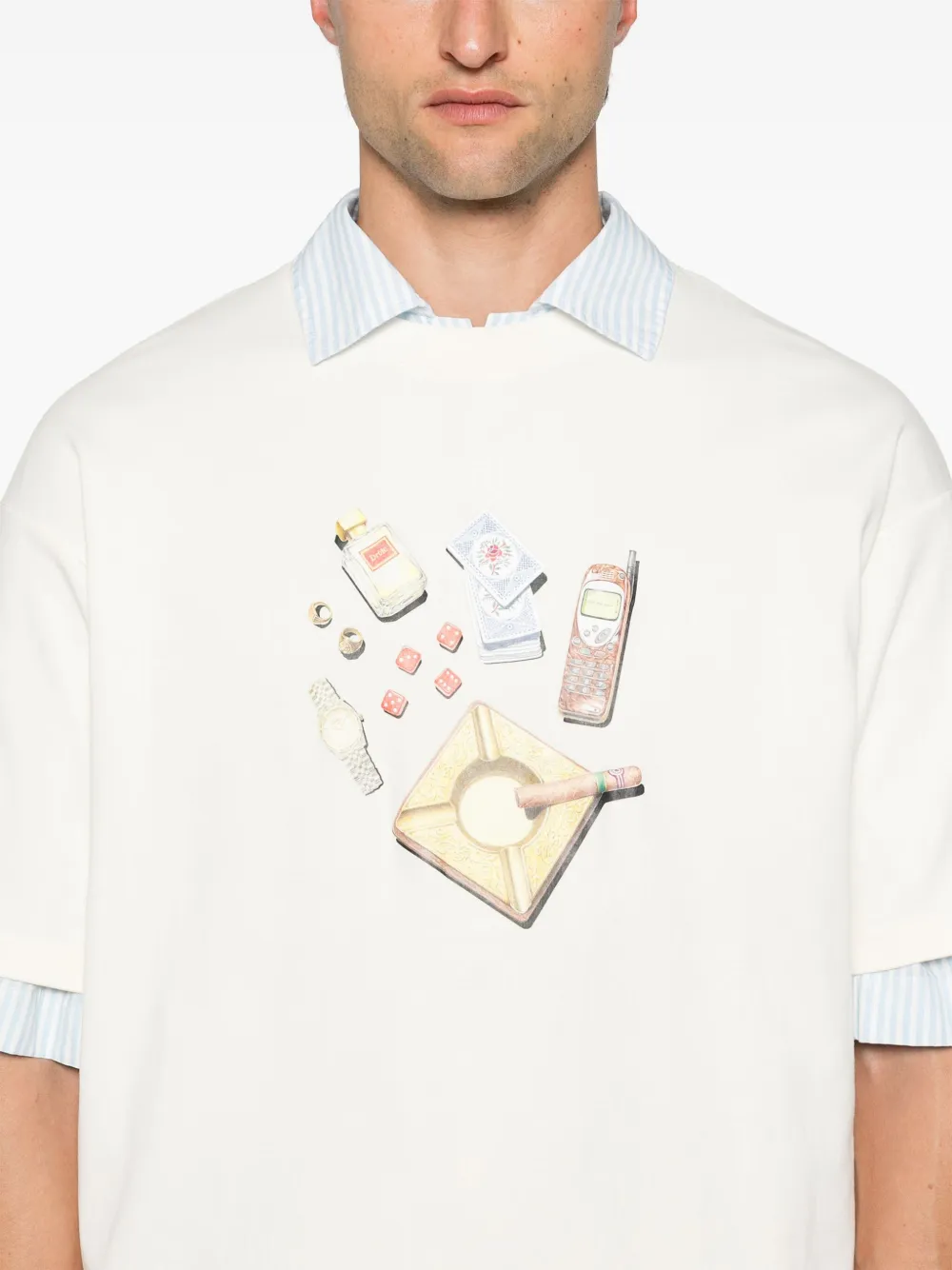 Drôle De Monsieur Le T-shirt Soirée T-shirt Beige