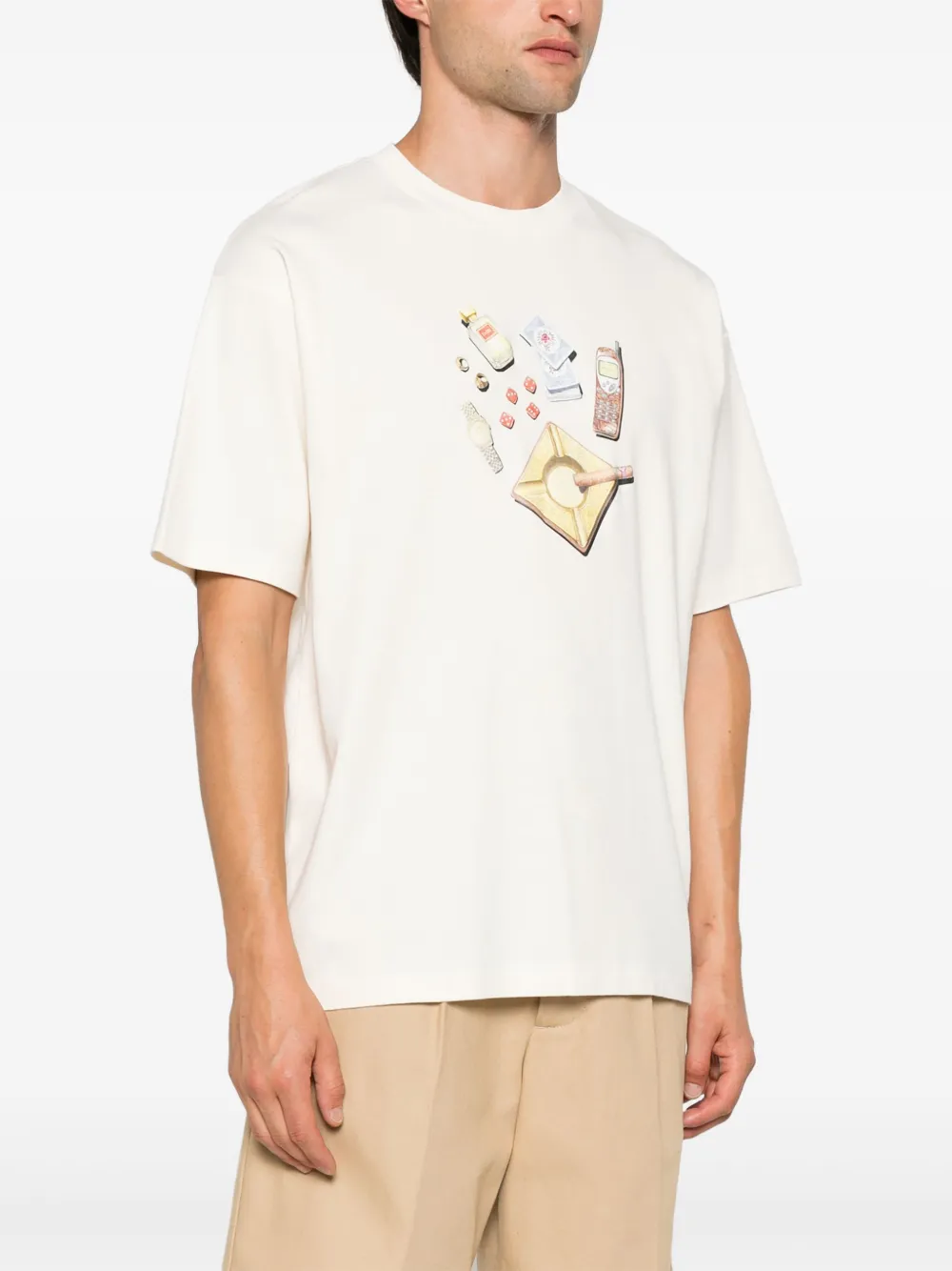 Drôle De Monsieur Le T-shirt Soirée T-shirt Beige