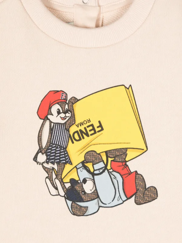 Fendi Kids グラフィック スウェットシャツ | ニュートラル | FARFETCH JP