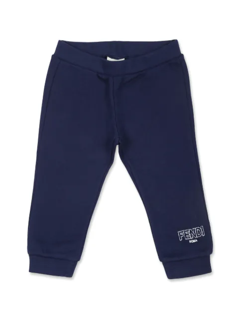 Fendi Kids logo-embroidered cotton track pants