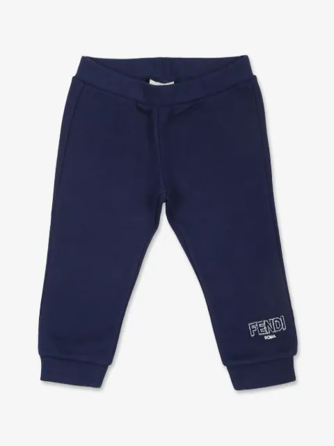 Fendi Kids logo-embroidered cotton track pants