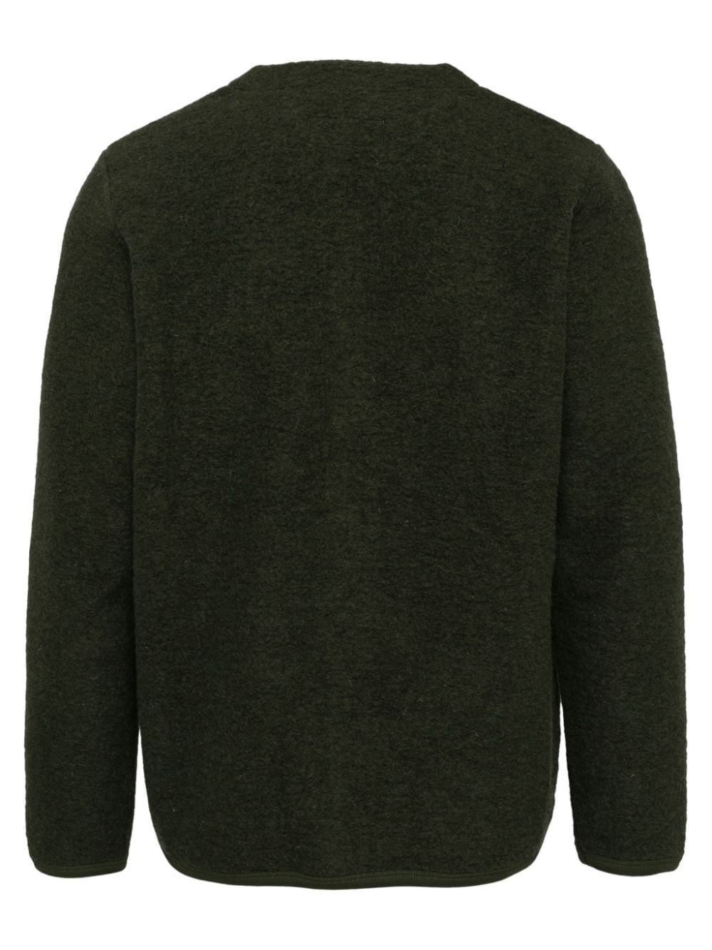 Shop Universal Works Fleece Cardigan In Green