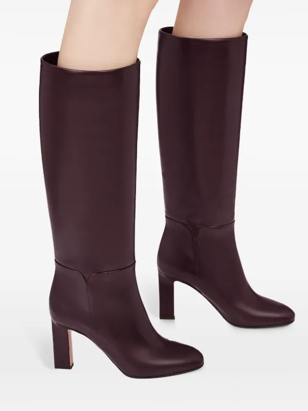 Aquazzura 85mm Sellier Boots | Purple | FARFETCH