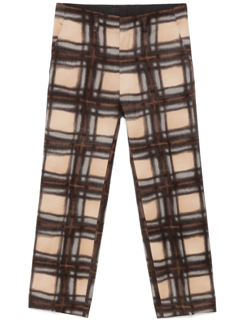 2000s check-pattern trousers