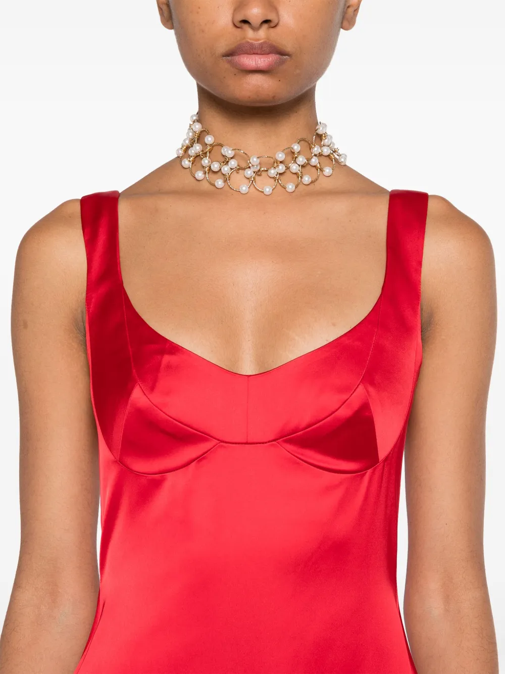 V:pm Atelier Crimson Gown In Red