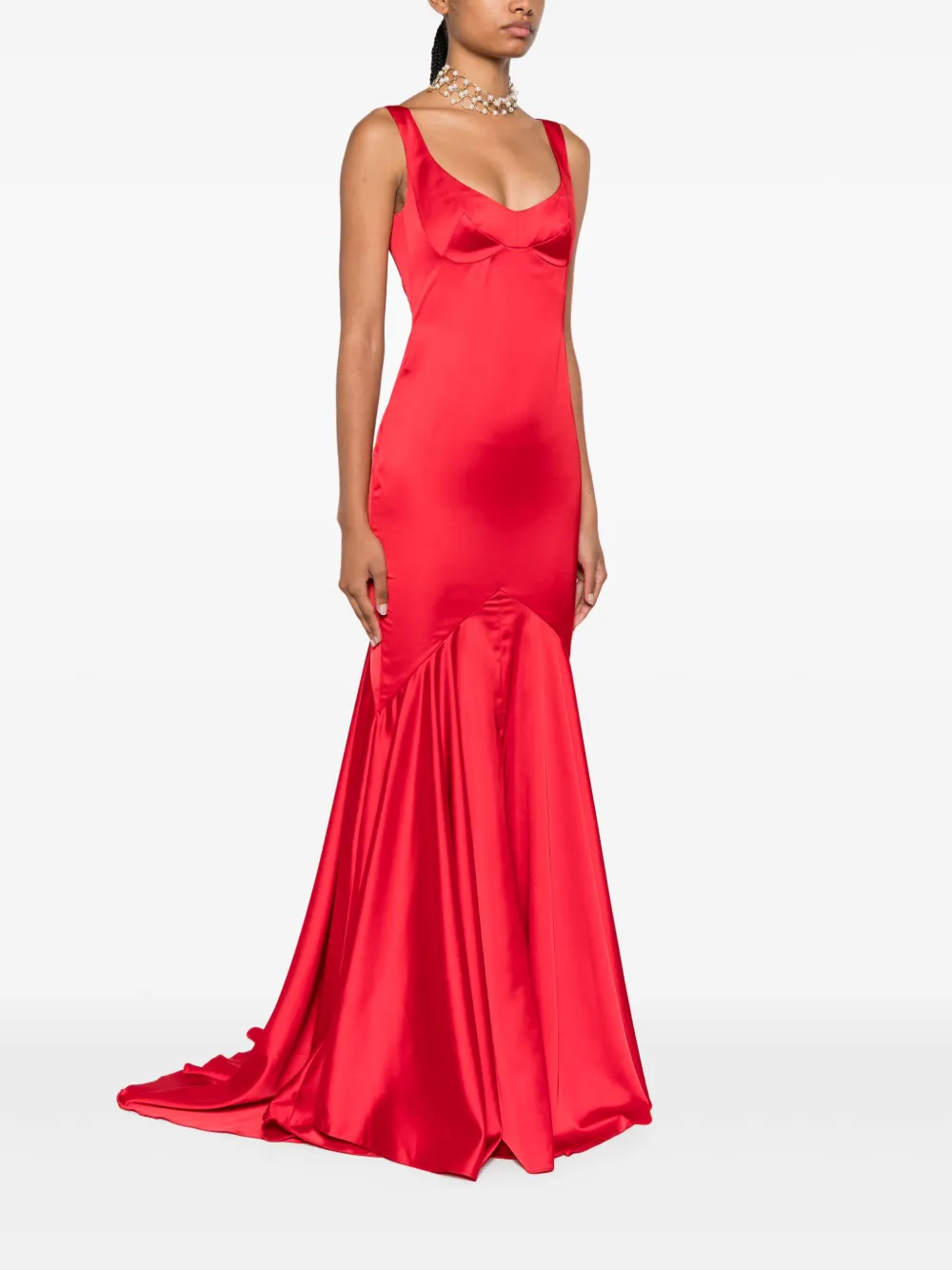 V:pm Atelier Crimson Gown In Red