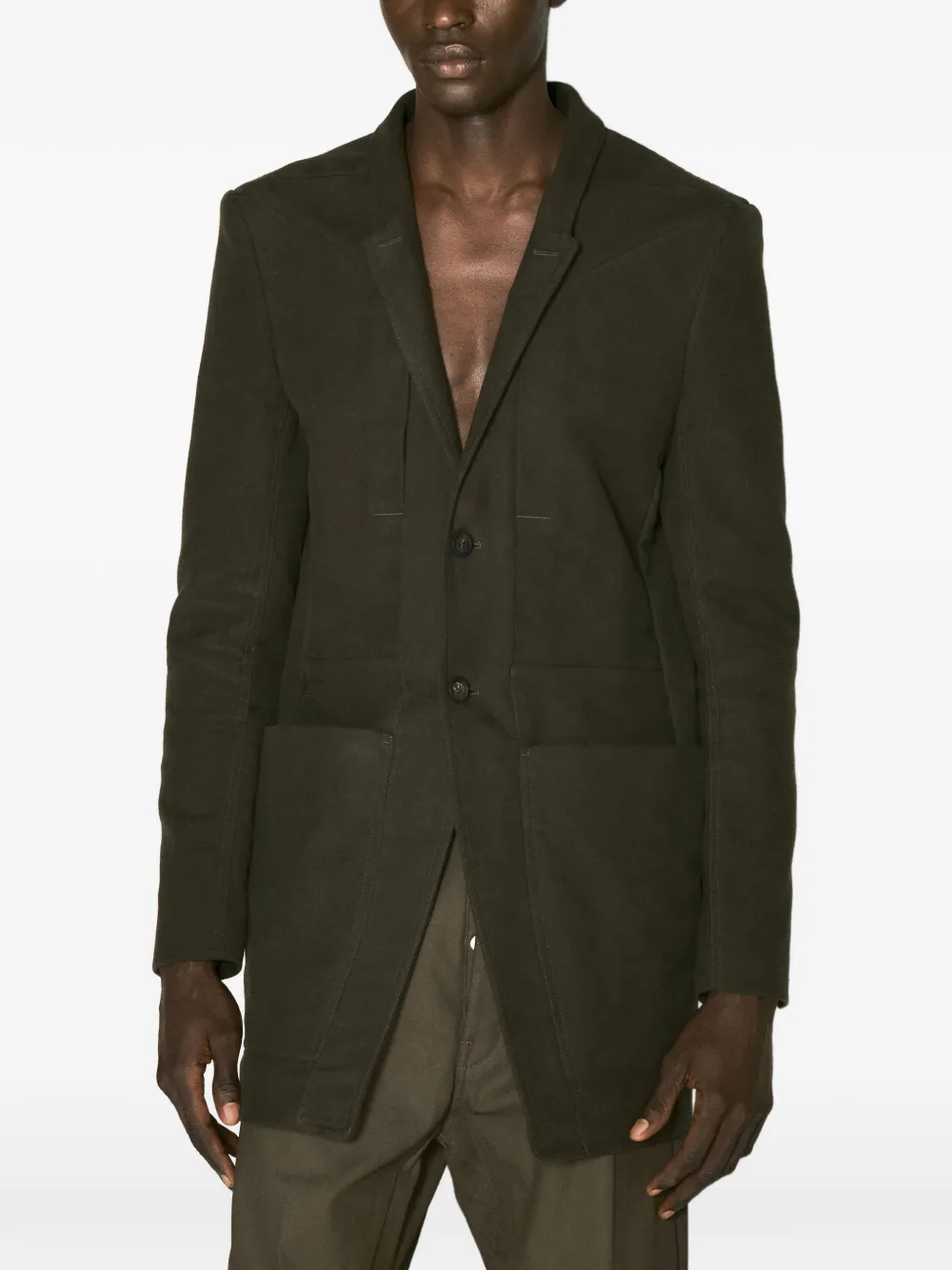 Rick Owens button pockets coat | verde | Image 1