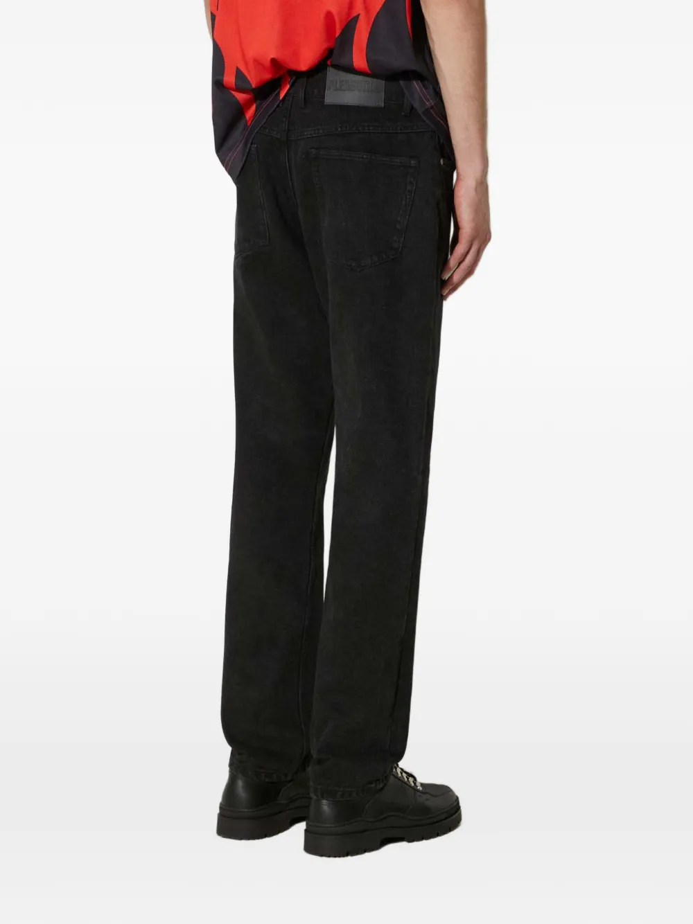 Pleasures Jeans met logoprint en zak Zwart