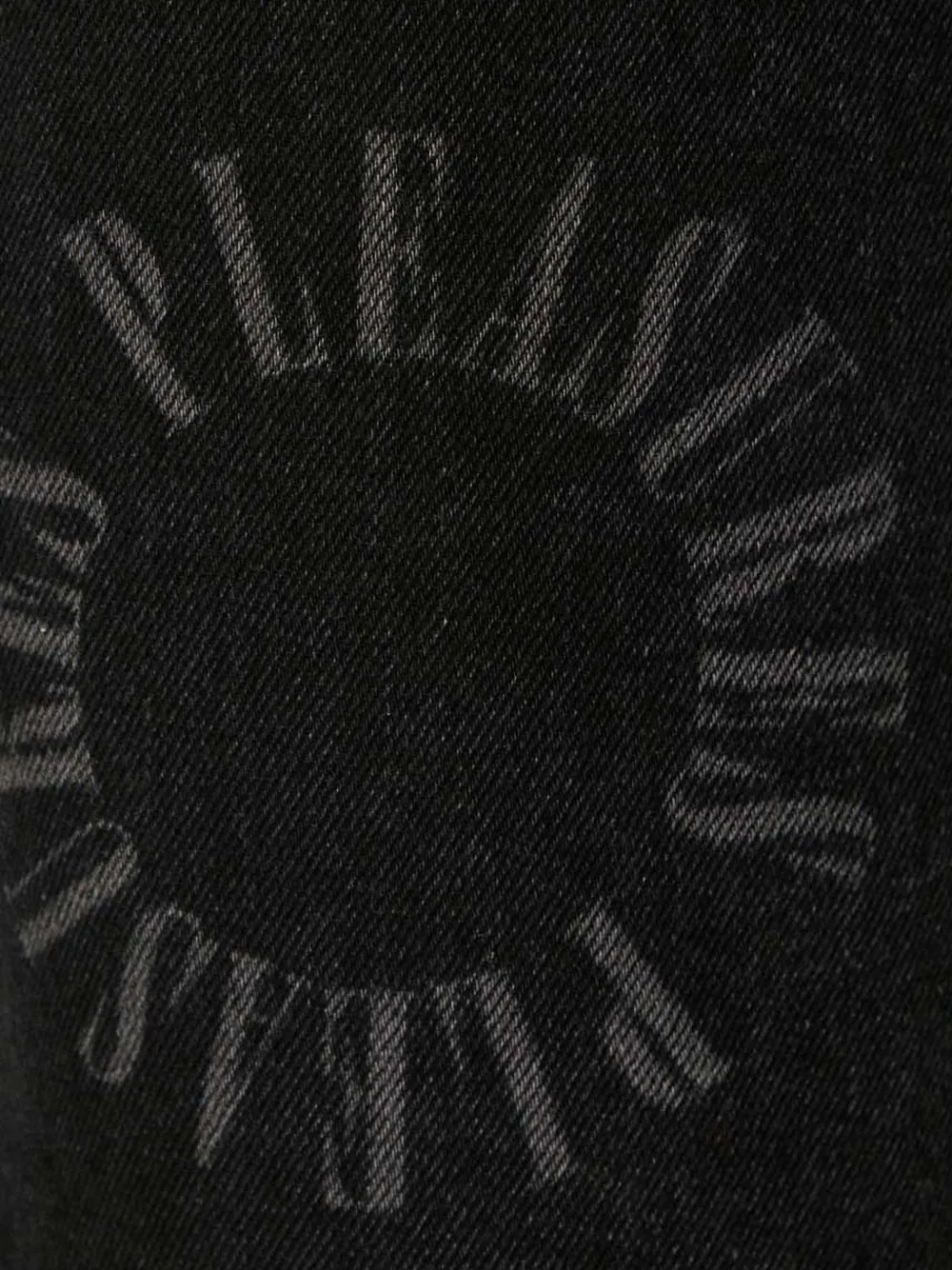 Pleasures Jeans met logoprint en zak Zwart