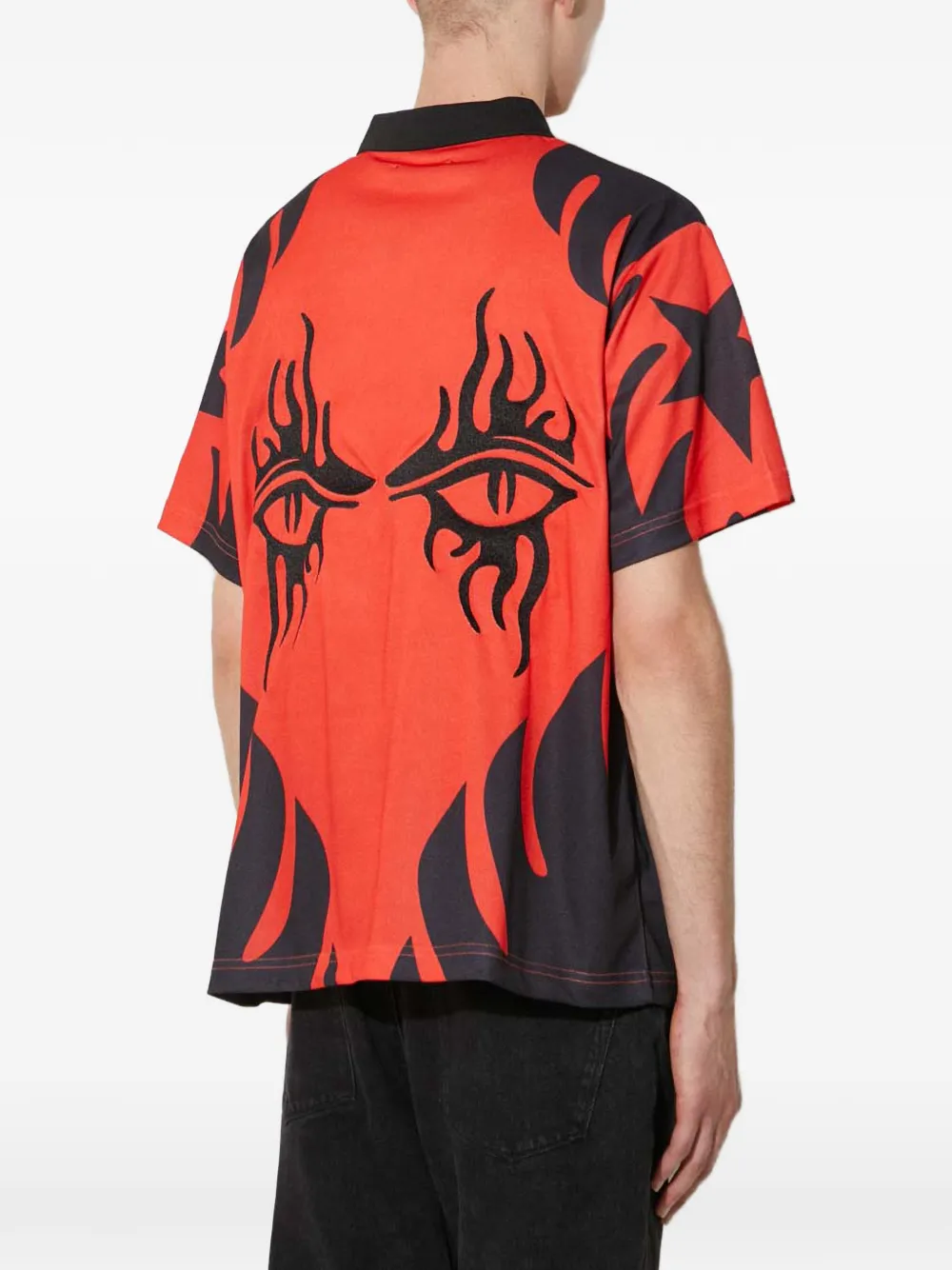 Pleasures Poloshirt met logoprint Rood