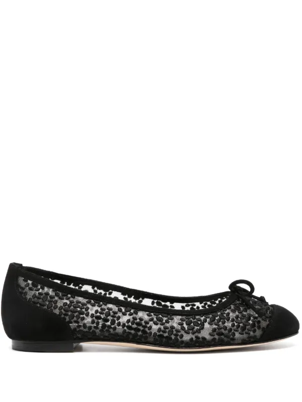 【Manolo Blahnik】 Maysalepumpflatスエードバレエフラット Manolo Blahnik Verona フラットシューズ | ブラック | FARFETCH JP