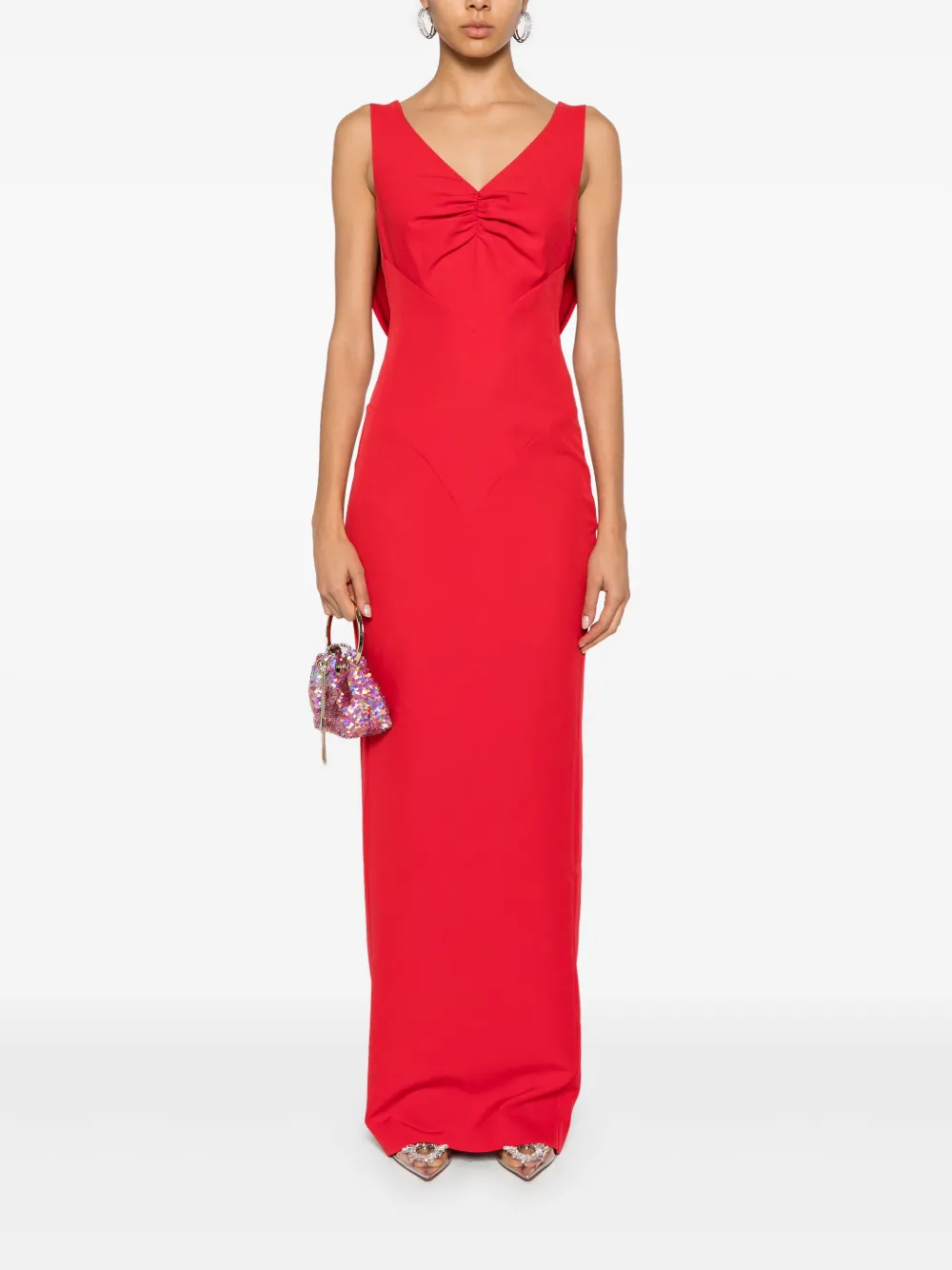 V:pm Atelier Salma Maxi Dress In Red