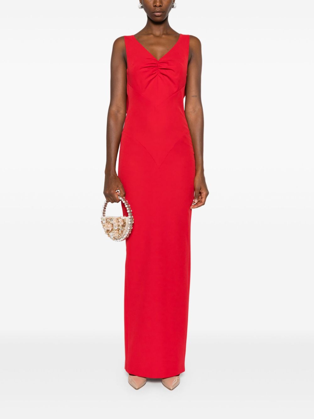 V:PM ATELIER Salma maxi-jurk - Rood