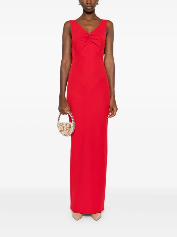 V:PM ATELIER Salma Maxi Dress Red FARFETCH ID