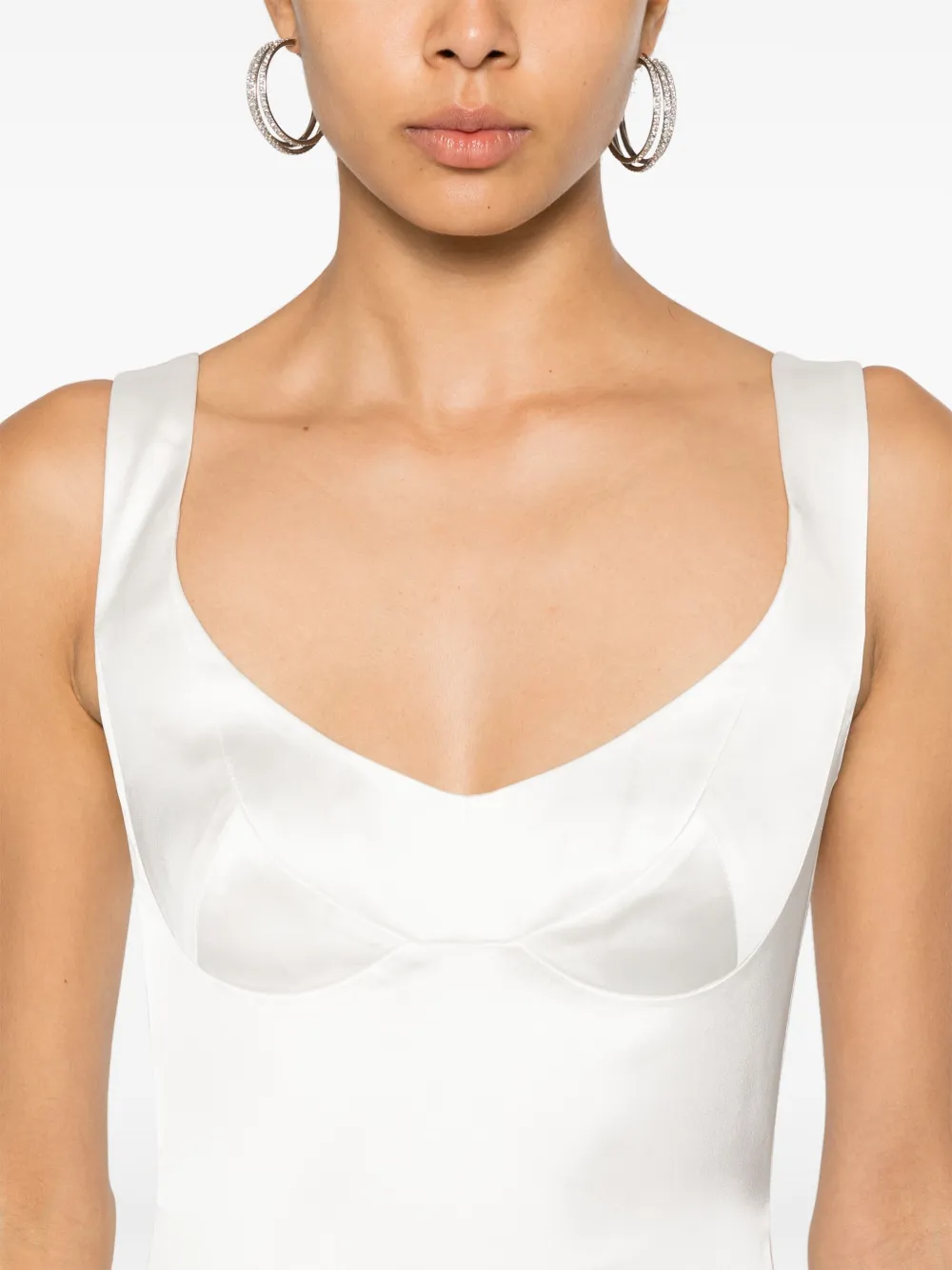 V:pm Atelier Crimson Maxi Dress In White
