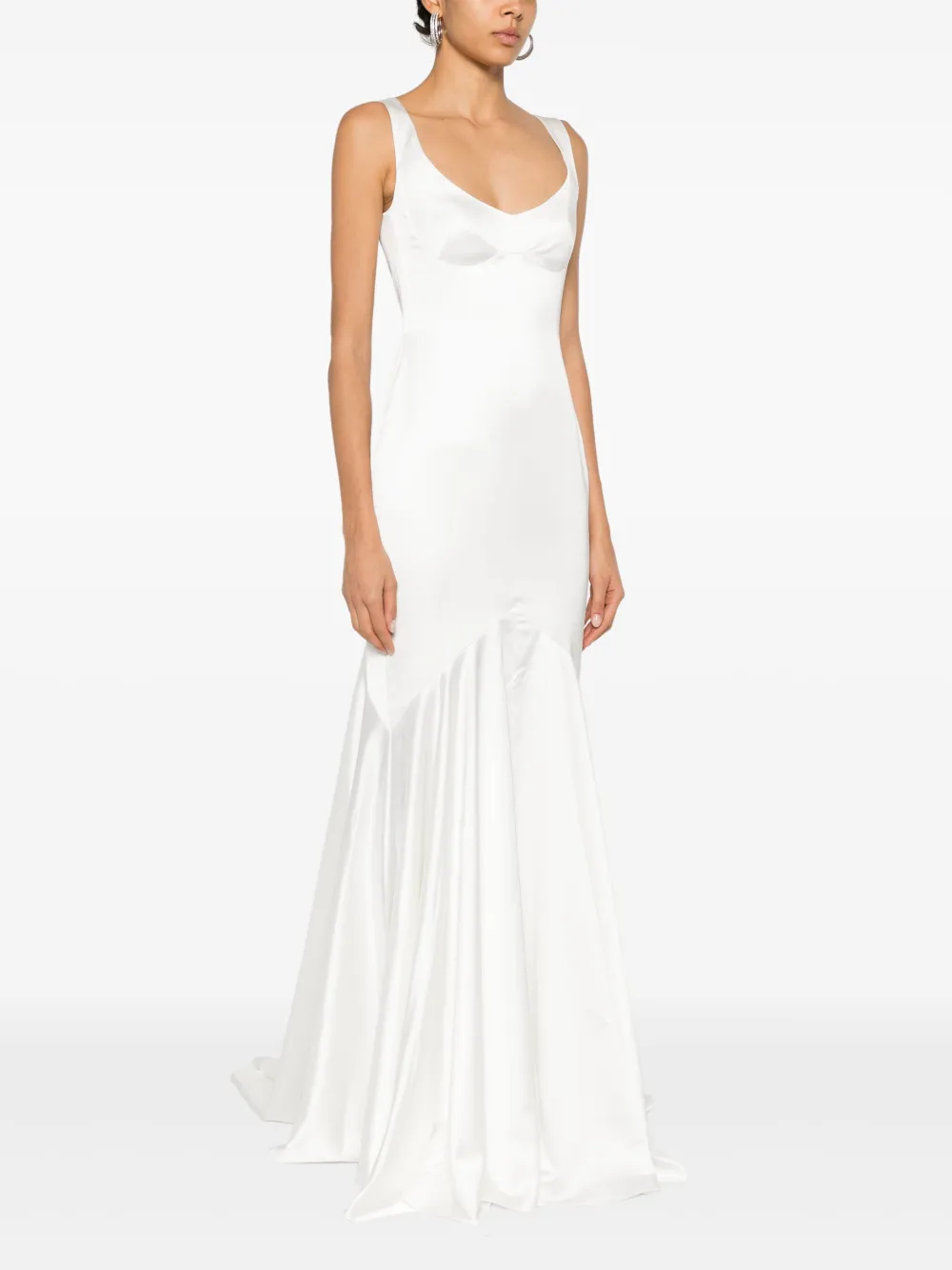 V:pm Atelier Crimson Maxi Dress In White