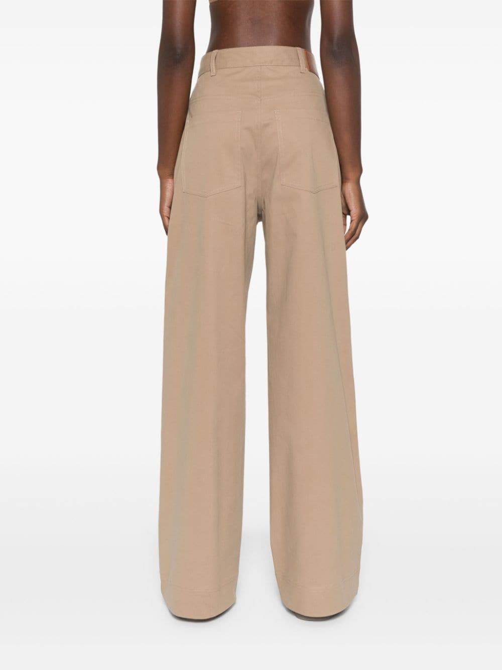 Shop Moncler Gabardine Trousers In Brown