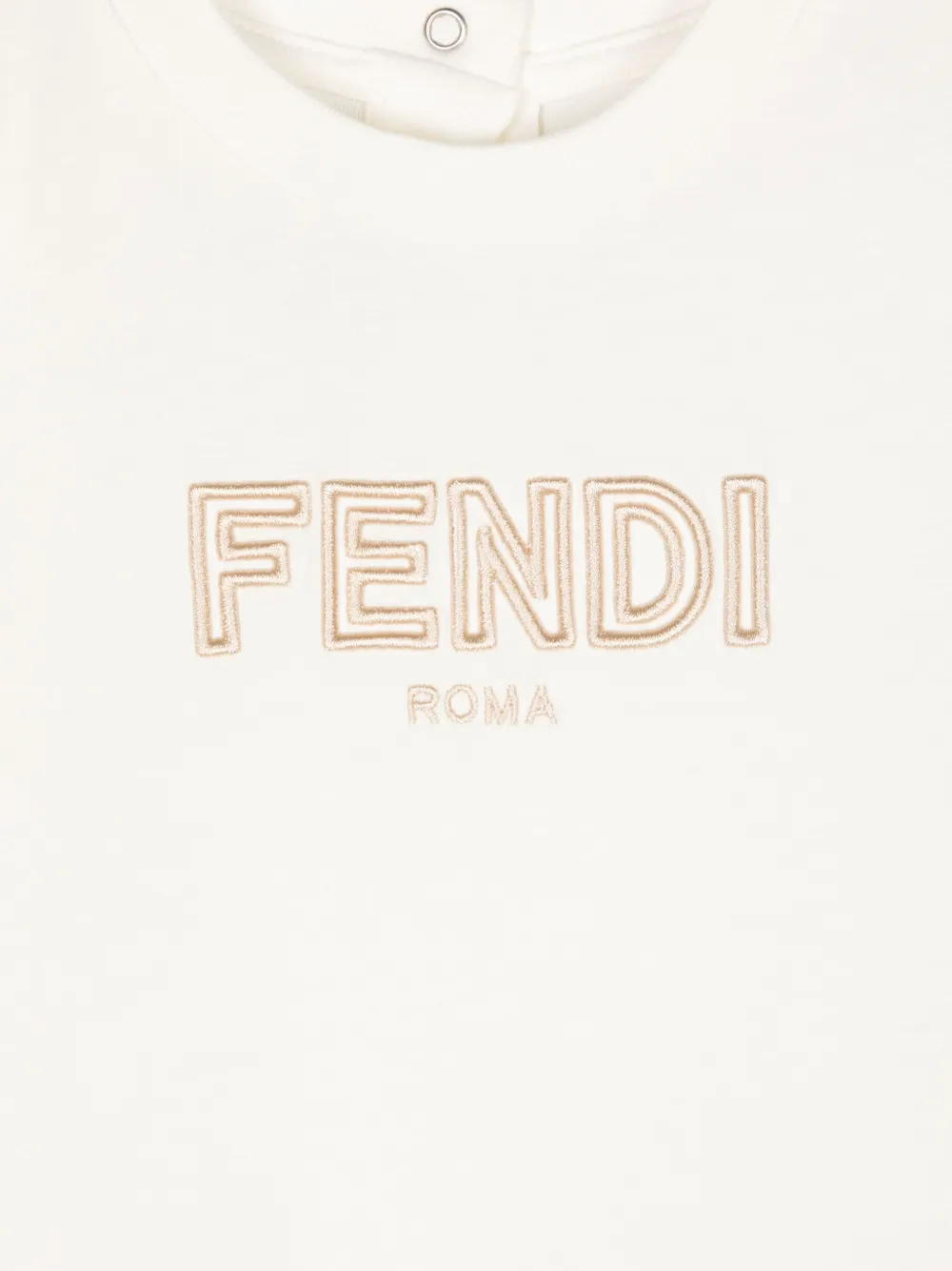 Fendi Kids T-shirt met geborduurd logo Wit