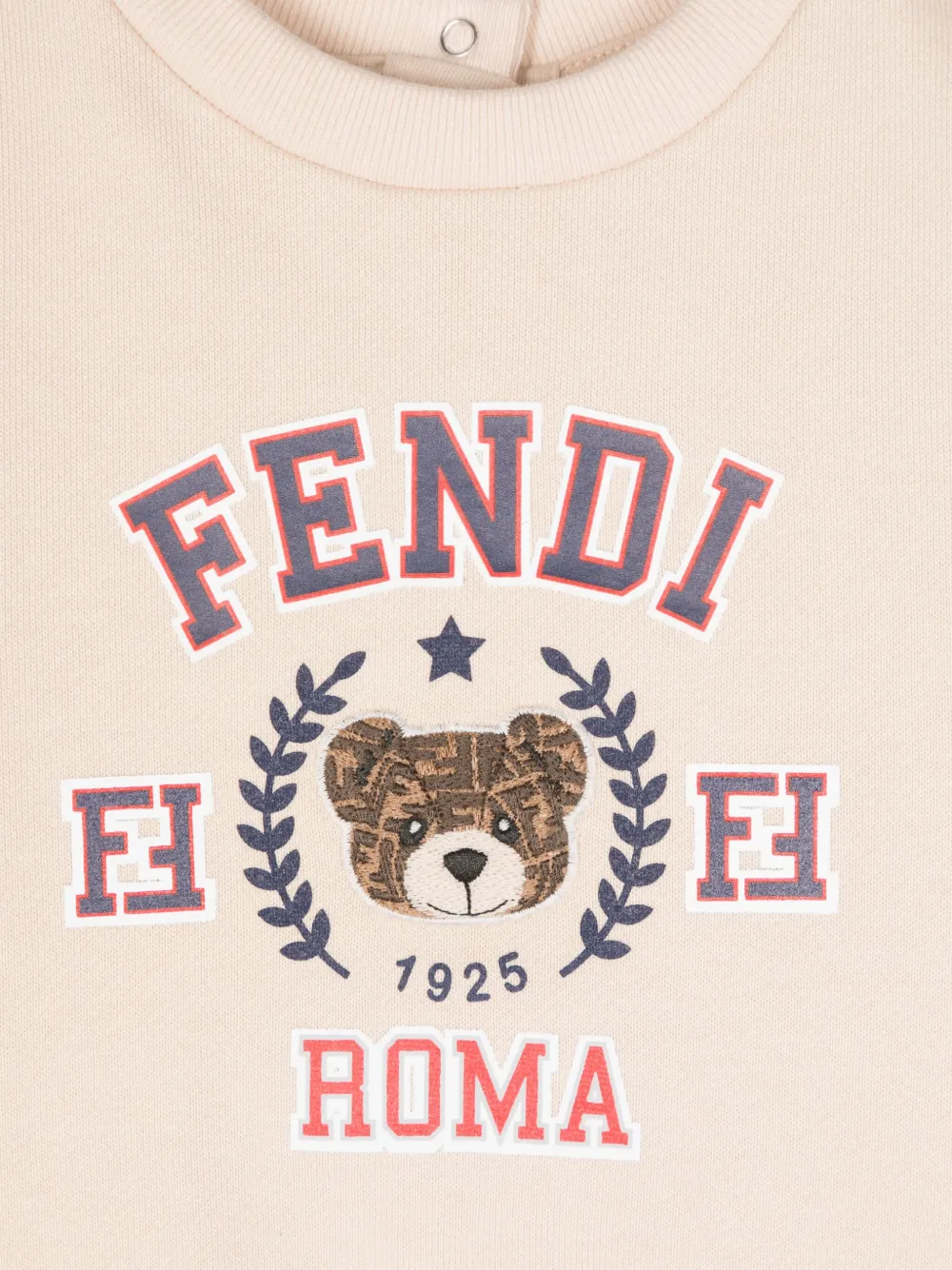 Fendi Kids Sweater met teddybeerprint Beige