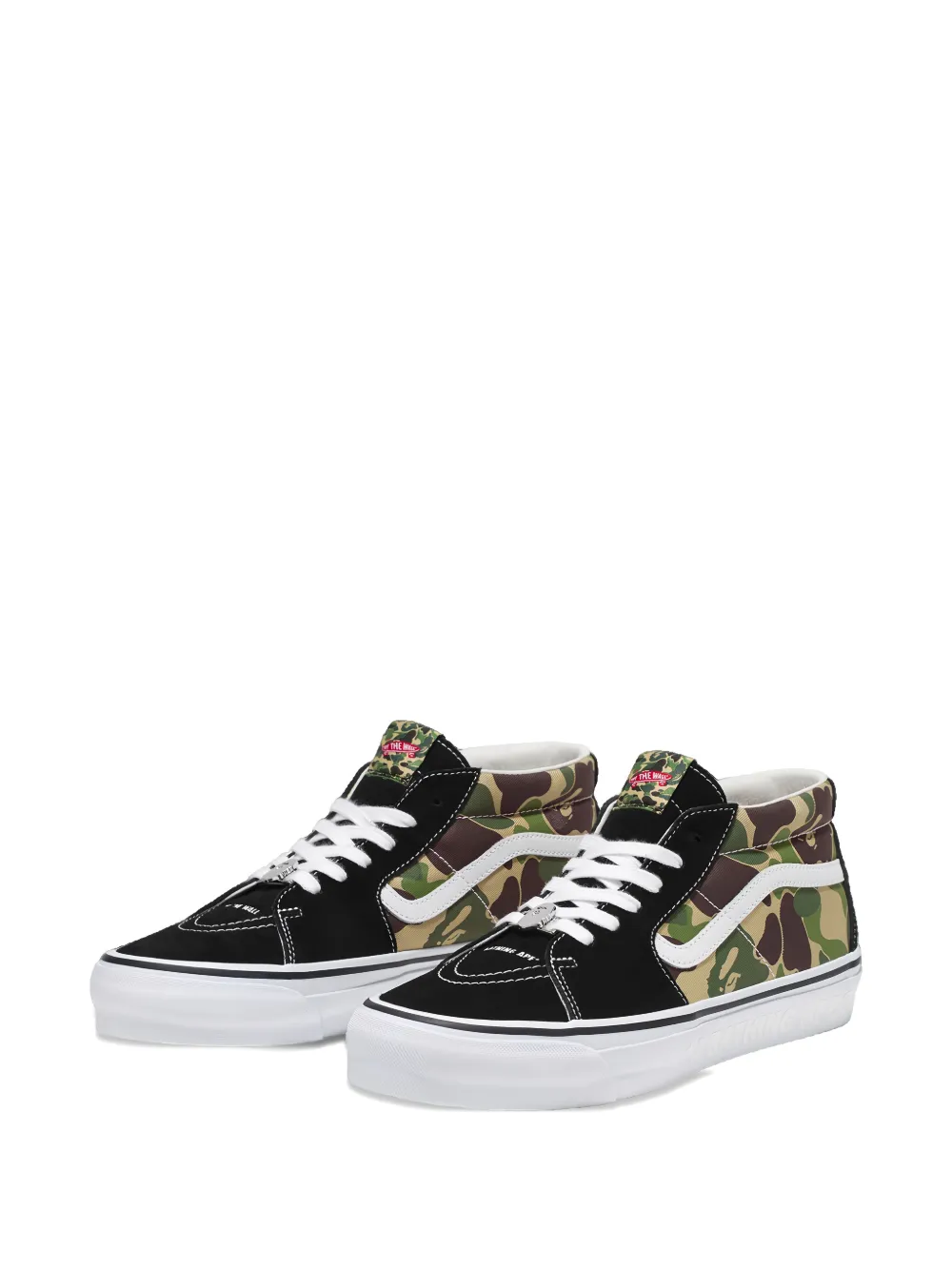 Vans x BAPE SK8-mid sneakers Zwart