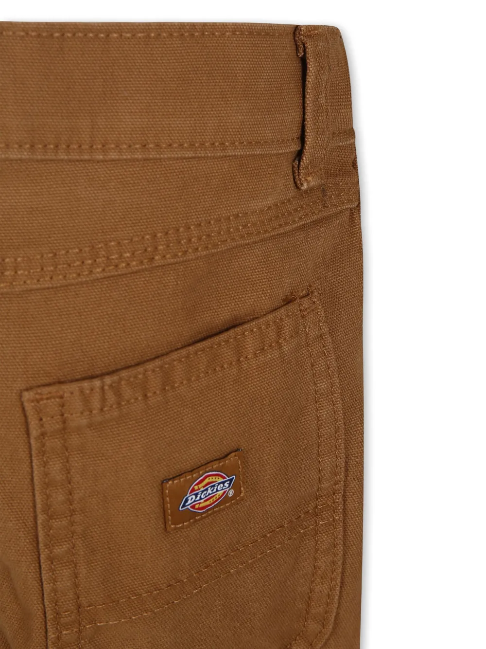 DICKIES Broek met logopatch Bruin