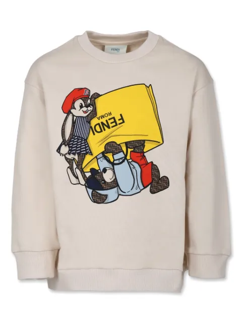 Fendi Kids cartoon-print sweatshirt